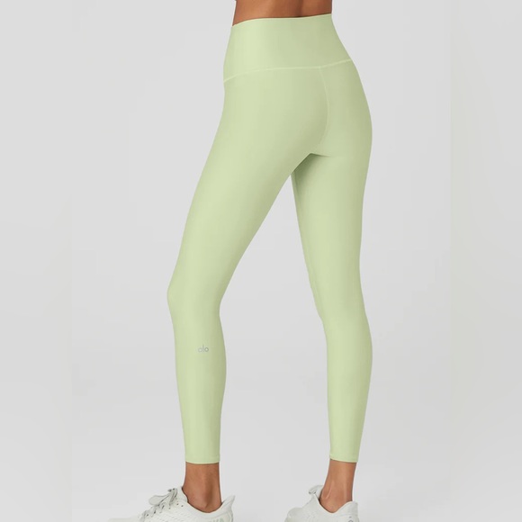 ALO Yoga Pants & Jumpsuits 78 Highwaist Airlift Legging Size Small Ice Green Tea Poshmark